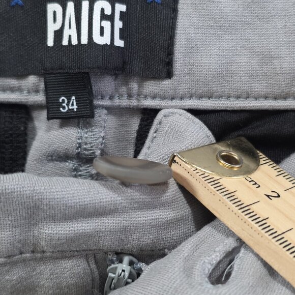 PAIGE Elmwood Jogger Pants Mens 34 Shark Fin Grey Pockets Stretch Transcend Knit - Picture 11 of 16